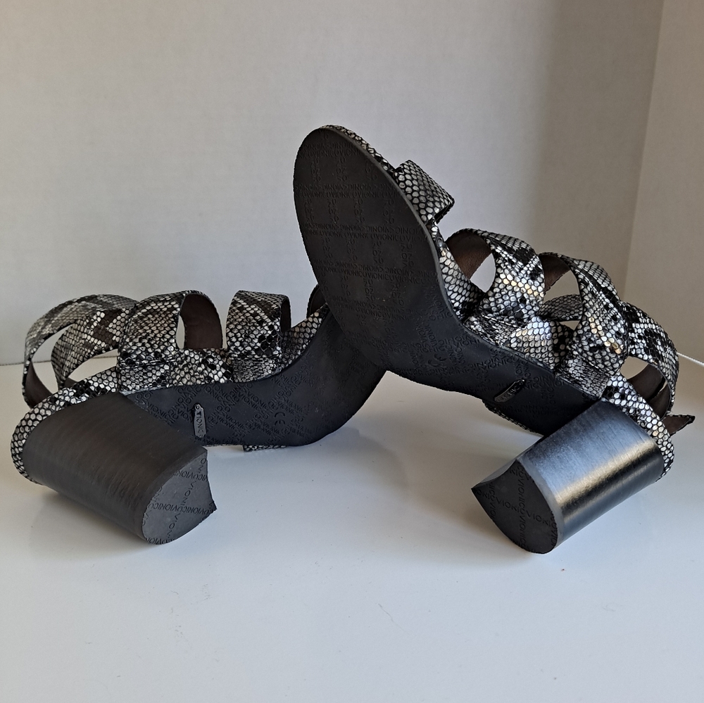 Vionic Blair Embossed Snakeskin Pattern Strappy H… - image 3